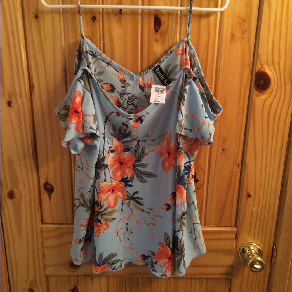 Summer Floral Shoulder Top